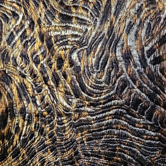 Vintage ESCADA Animal Leopard Gold Mini Skirt 38 - Picture 2 of 4